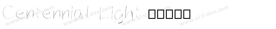 Centennial-Light字体转换