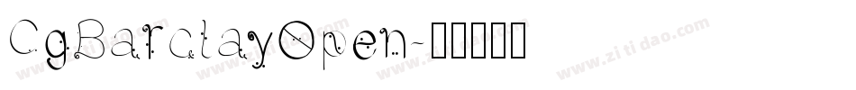 CgBarclayOpen字体转换