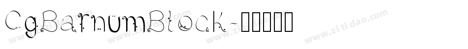 CgBarnumBlock字体转换