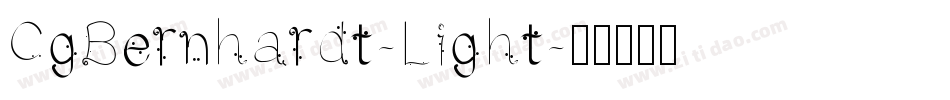 CgBernhardt-Light字体转换