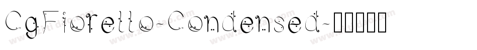 CgFiorello-Condensed字体转换