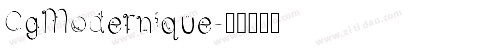 CgModernique字体转换