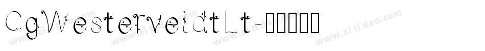 CgWesterveldtLt字体转换