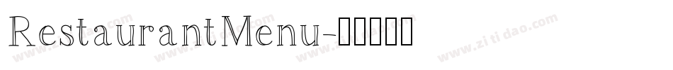 RestaurantMenu字体转换