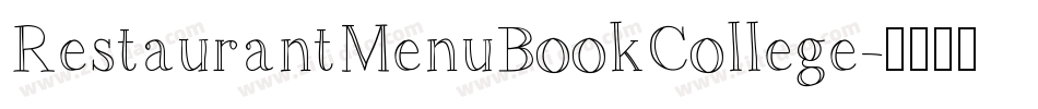RestaurantMenuBookCollege字体转换