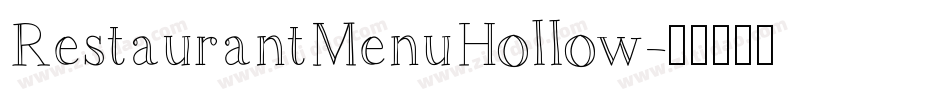 RestaurantMenuHollow字体转换