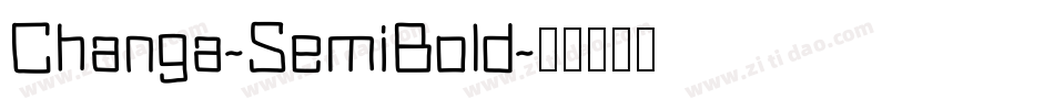 Changa-SemiBold字体转换