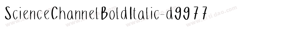 ScienceChannelBoldItalic-d9977字体转换