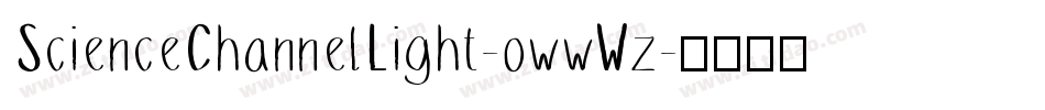 ScienceChannelLight-owwWz字体转换