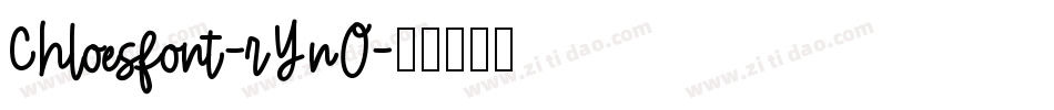 Chloesfont-rYnO字体转换