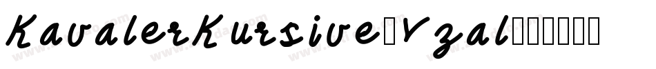 KavalerKursive-Vzal字体转换