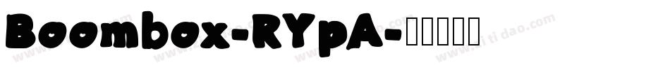 Boombox-RYpA字体转换