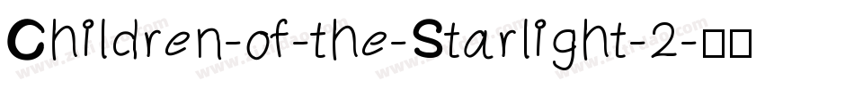 Children-of-the-Starlight-2字体转换