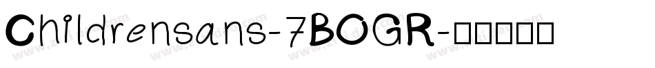 Childrensans-7BOGR字体转换