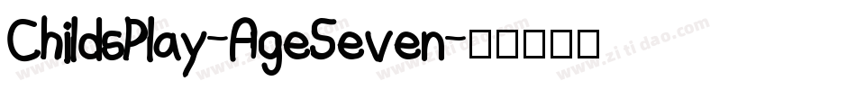 ChildsPlay-AgeSeven字体转换
