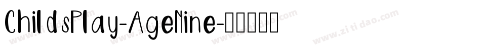 ChildsPlay-AgeNine字体转换