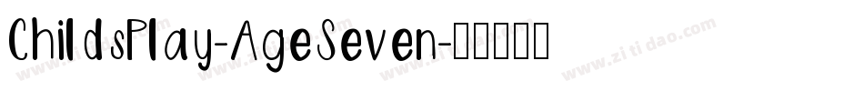 ChildsPlay-AgeSeven字体转换