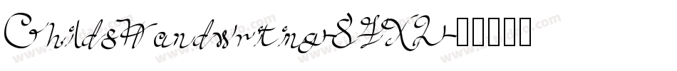 ChildsHandwriting-8AX2字体转换