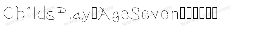 ChildsPlay-AgeSeven字体转换