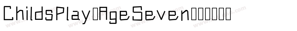 ChildsPlay-AgeSeven字体转换