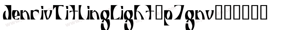 JenrivTitlingLight-p7gnv字体转换