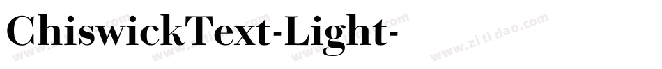 ChiswickText-Light字体转换