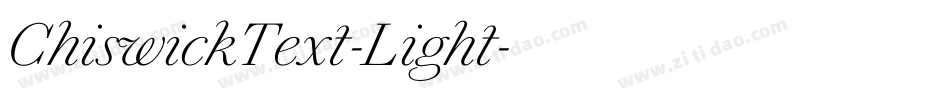 ChiswickText-Light字体转换