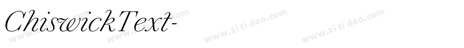 ChiswickText字体转换