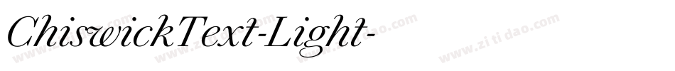 ChiswickText-Light字体转换