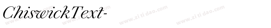 ChiswickText字体转换