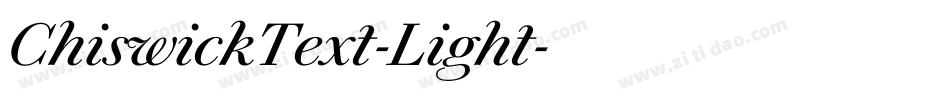 ChiswickText-Light字体转换