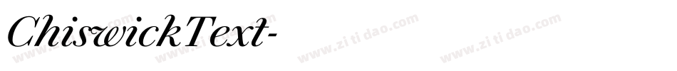 ChiswickText字体转换