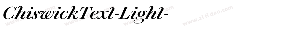 ChiswickText-Light字体转换