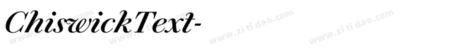 ChiswickText字体转换