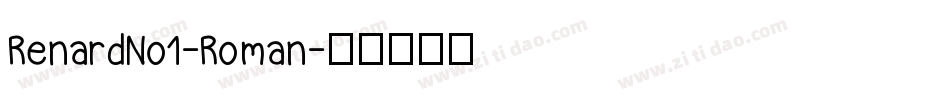 RenardNo1-Roman字体转换