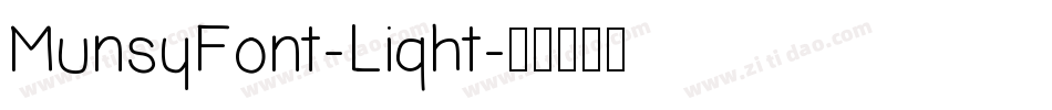MunsyFont-Light字体转换