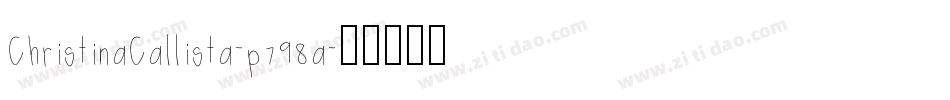 ChristinaCallista-p798a字体转换