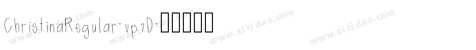 ChristinaRegular-vp7D字体转换