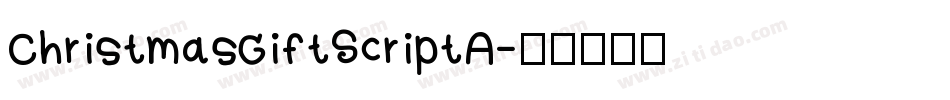 ChristmasGiftScriptA字体转换