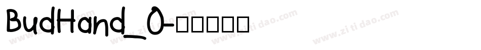 BudHand_0字体转换