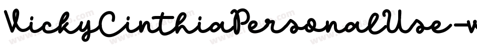 VickyCinthiaPersonalUse-vmm1D字体转换