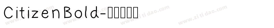 CitizenBold字体转换