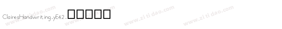 ClairesHandwriting-yE42字体转换
