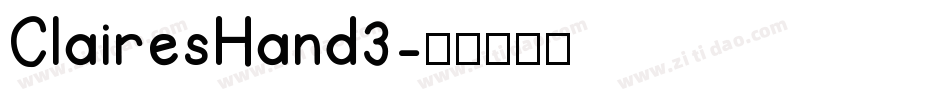 ClairesHand3字体转换