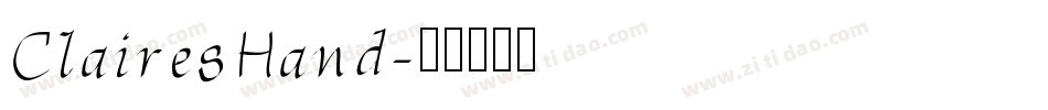 ClairesHand字体转换