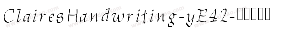 ClairesHandwriting-yE42字体转换