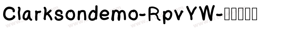 Clarksondemo-RpvYW字体转换
