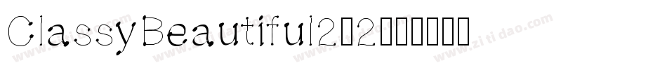 ClassyBeautiful2-2字体转换
