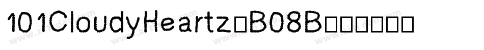 101CloudyHeartz-B08B字体转换