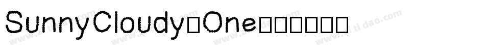 SunnyCloudy-One字体转换